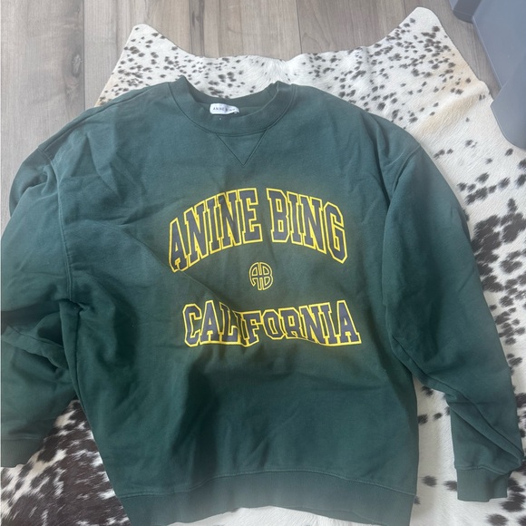 Anine Bing Forest Green California Sweatshirt - Picture 1 of 1